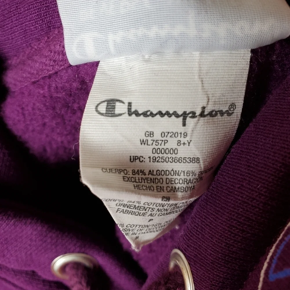 Champion Purple Reverse Weave Hoodie Tossed  Cs Size Small - Picture 15 of 16